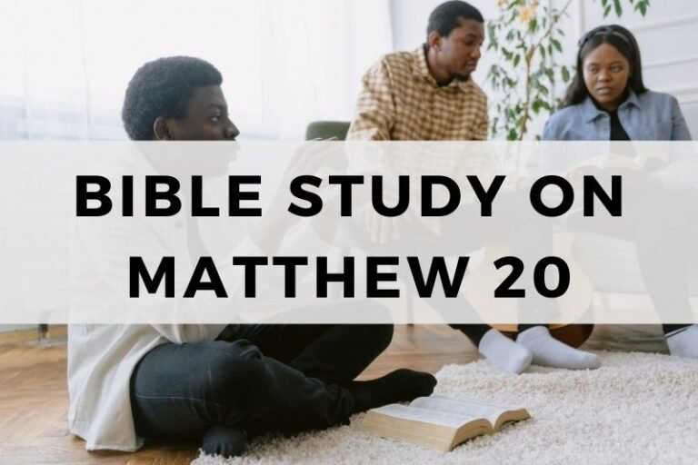 Bible Study on Matthew 20:  Workers and Servant Leadership